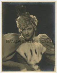 8y062 MARLENE DIETRICH signed deluxe 10.75x13.75 still 1933 posing in great Song of Songs outfit!