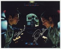 8y526 2001: A SPACE ODYSSEY signed color 8x10 REPRO still 1968 by Gary Lockwood AND Keir Dullea!