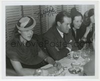 8y656 BOB HOPE signed 8.25x10 REPRO still 1980s sitting at dinner table with ladies wearing hats!