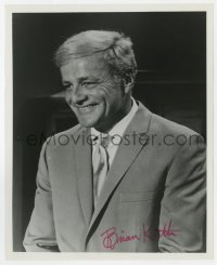 8y662 BRIAN KEITH signed 8x10 REPRO still 1970s waist-high portrait smiling in suit & tie!