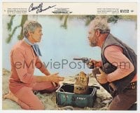 8y128 CARROLL O'CONNOR signed 8x10 mini LC #4 1967 pointing gun at James Coburn in Waterhole #3!