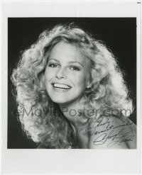 8y671 CHERYL LADD signed 8x10 REPRO still 1980s smiling head & shoulders portrait with big hair!
