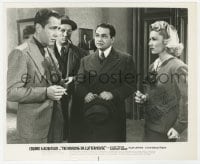 8y676 CLAIRE TREVOR signed 8.25x10 REPRO still 1980s with Robinson & Bogart in Dr. Clitterhouse!