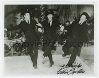 8y708 EDDIE QUILLAN signed 8x10 REPRO still 1980s dancing in a trio with Shemp Howard!
