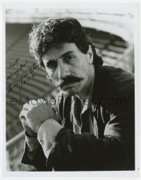 8y712 EDWARD JAMES OLMOS signed 8x10.25 REPRO still 1992 great close up sitting in stadium!