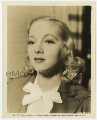 8y182 EVELYN KEYES signed 8x10 still 1937 pretty head & shoulders close up at Paramount Pictures!