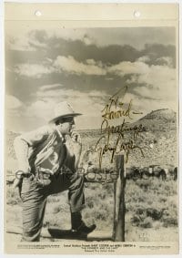 8y187 GARY COOPER signed 8x11 key book still 1938 great scene from The Cowboy and the Lady!