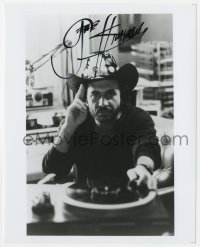 8y734 GENE SIMMONS signed 8x10 REPRO still 1980s lead singer of KISS in studio out of makeup!