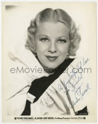 8y200 GLENDA FARRELL signed 8x10.25 still 1935 great close portrait from Go Into Your Dance!