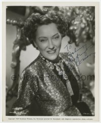8y202 GLORIA SWANSON signed 8x10 still 1949 great smiling close up when she was making Sunset Blvd!