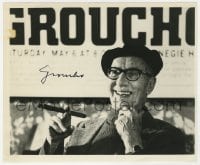 8y750 GROUCHO MARX signed 8x9.75 REPRO still 1970s great close up with cigar late in his career!