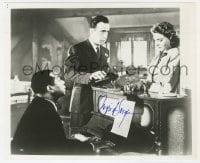 8y760 INGRID BERGMAN signed 8.25x10 REPRO still 1980s w/ Humphrey Bogart & Wilson in Casablanca!