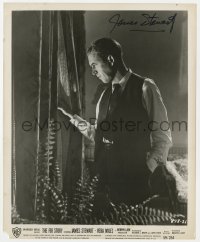 8y220 JAMES STEWART signed 8x10 still 1959 close up looking through curtain in The FBI Story!