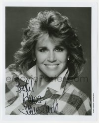 8y523 JANE FONDA signed 8x10 publicity still 1988 smiling portrait of the sexy star by Langdon!