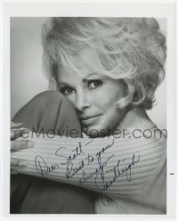 8y782 JANET LEIGH signed 8x10 REPRO still 1980s wonderful close portrait later in her career!