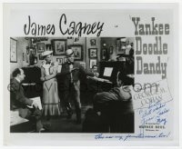 8y795 JOAN LESLIE signed 8x10 REPRO still 1980s in a scene with James Cagney in Yankee Doodle Dandy!