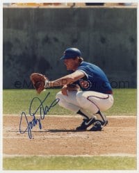 8y514 JODY DAVIS signed color 8x10 publicity still 1990s the Chicago Cubs baseball catcher!