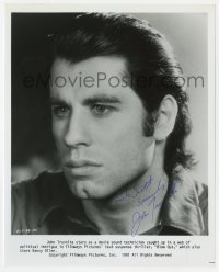 8y236 JOHN TRAVOLTA signed 8x10 still 1981 intense super close portrait from Blow Out!