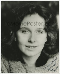 8y816 KATE BURTON signed 8x10 REPRO still 1980s head & shoulders portrait of the pretty actress!
