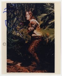 8y572 KEVIN SORBO signed color 8x10 REPRO still 2000s great close up in costume as TV's Hercules!