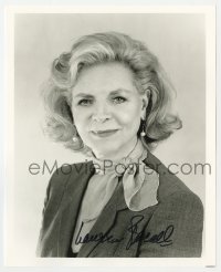 8y832 LAUREN BACALL signed 8x10 REPRO still 1980s head & shoulders portrait later in her career!