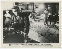 8y246 LAUREN BACALL signed 8x10.25 still 1950 scene with Kirk Douglas in Young Man with a Horn!