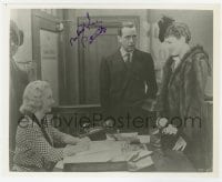 8y836 LEE PATRICK signed 8x10 REPRO still 1980s with Humphrey Bogart & Astor in The Maltese Falcon!