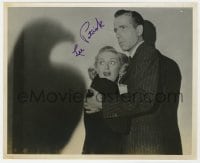 8y837 LEE PATRICK signed 8x10 REPRO still 1980s with Humphrey Bogart & shadow in The Maltese Falcon!