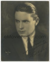 8y256 LLOYD HUGHES signed deluxe 7.5x9.5 still 1923 head & shoulders portrait in suit by Evans!
