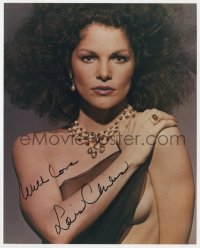 8y580 LOIS CHILES signed color 8x10 REPRO still 1980s sexy topless close up of the Bond Girl!