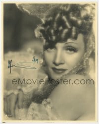 8y263 MARLENE DIETRICH signed deluxe 7.5x9.5 still 1940s sexy close portrait showing bare shoulder!