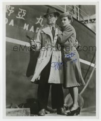 8y870 MARY ASTOR signed 8x10 REPRO still 1979 great c/u with Humphrey Bogart in The Maltese Falcon!