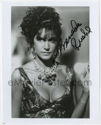 8y880 MERCEDES RUEHL signed 8x10 REPRO still 1990s in low-cut dress with lots of jewelry!