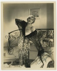 8y274 MYRNA LOY signed 8x10 still 1930s full-length close up wearing a sexy lace nightgown!