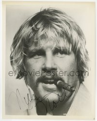 8y891 NICK NOLTE signed 8x10.25 REPRO still 1980s great portrait smoking a cigar from The Deep!