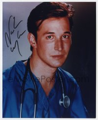 8y589 NOAH WYLE signed color 8x10 REPRO still 2000s close portrait in doctor uniform from ER!