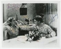 8y909 PUBLIC ENEMY signed 8x9.75 REPRO still 1985 by BOTH James Cagney & Mae Clarke, classic scene!
