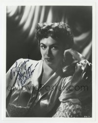 8y945 RUTH ROMAN signed 8x10.25 REPRO still 1980s sexy close portrait resting her head on her hand!