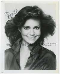 8y948 SALLY FIELD signed 8x10 REPRO still 1980s sexy smiling portrait by Harry Langdon Jr.!