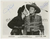 8y299 SON OF PALEFACE signed 8x10 still 1952 by BOTH Jane Russell AND Bob Hope, wacky image!