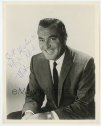 8y977 TONY MARTIN signed 8x10.25 REPRO still 1970s close portrait in suit & tie later in his career!