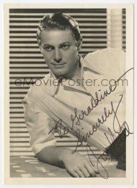 8y385 JON HALL signed 5x7 fan photo 1941 great close portrait of the handsome leading man!