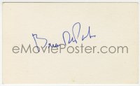 8y406 BRIAN DE PALMA signed 3x5 index card 1980s can be framed & displayed with a repro still!