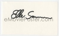8y424 ELKE SOMMER signed 3x5 index card 1980s it can be framed with included color repro!