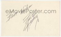 8y426 FERLIN HUSKY signed 3x5 index card 1970s it can be framed & displayed with a repro still!