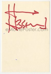 8y436 HOWARD HESSEMAN signed 4x6 index card 1980s it can be framed & displayed with a repro still!