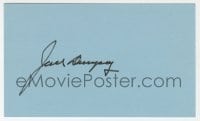 8y437 JACK DEMPSEY signed 3x5 index card 1970s it can be framed & displayed with a repro still!
