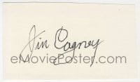 8y438 JAMES CAGNEY signed 3x5 index card 1980s it can be framed & displayed with a repro still!