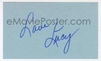 8y466 LUCILLE BALL signed 3x5 index card 1980s it can be framed & displayed with a repro still!