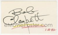 8y486 ROBERT CLAMPETT signed 3x5 index card 1982 it can be framed & displayed with a repro still!